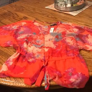 Ana sheer short sleeve top